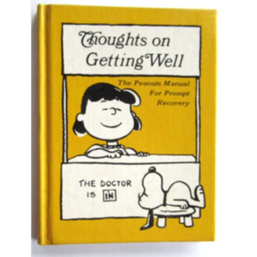 Vintage -Thoughts on Getting Well by Charles Schultz - Peanuts Snoopy 1968 HC VG